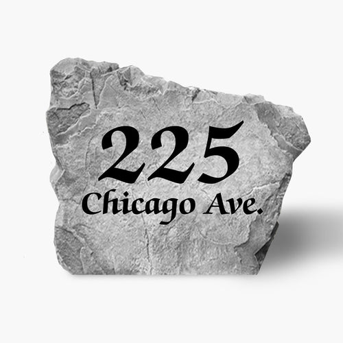 Elegant Address Stone