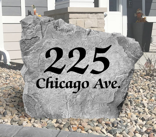 Elegant Address Stone