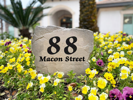 Elegant Address Stone