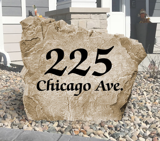 Elegant Address Stone