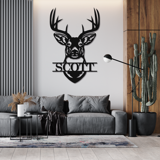 Modern Deer Monogram (4846472691786)